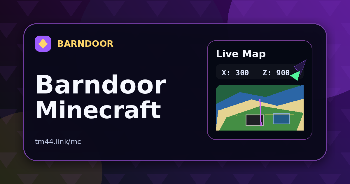 Static preview of the Barndoor Minecraft world map